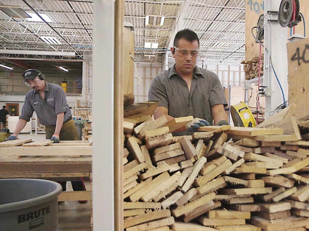 All our pallet wood is presorted to ensure that only the best lumber is used in our pallet manufacturing.